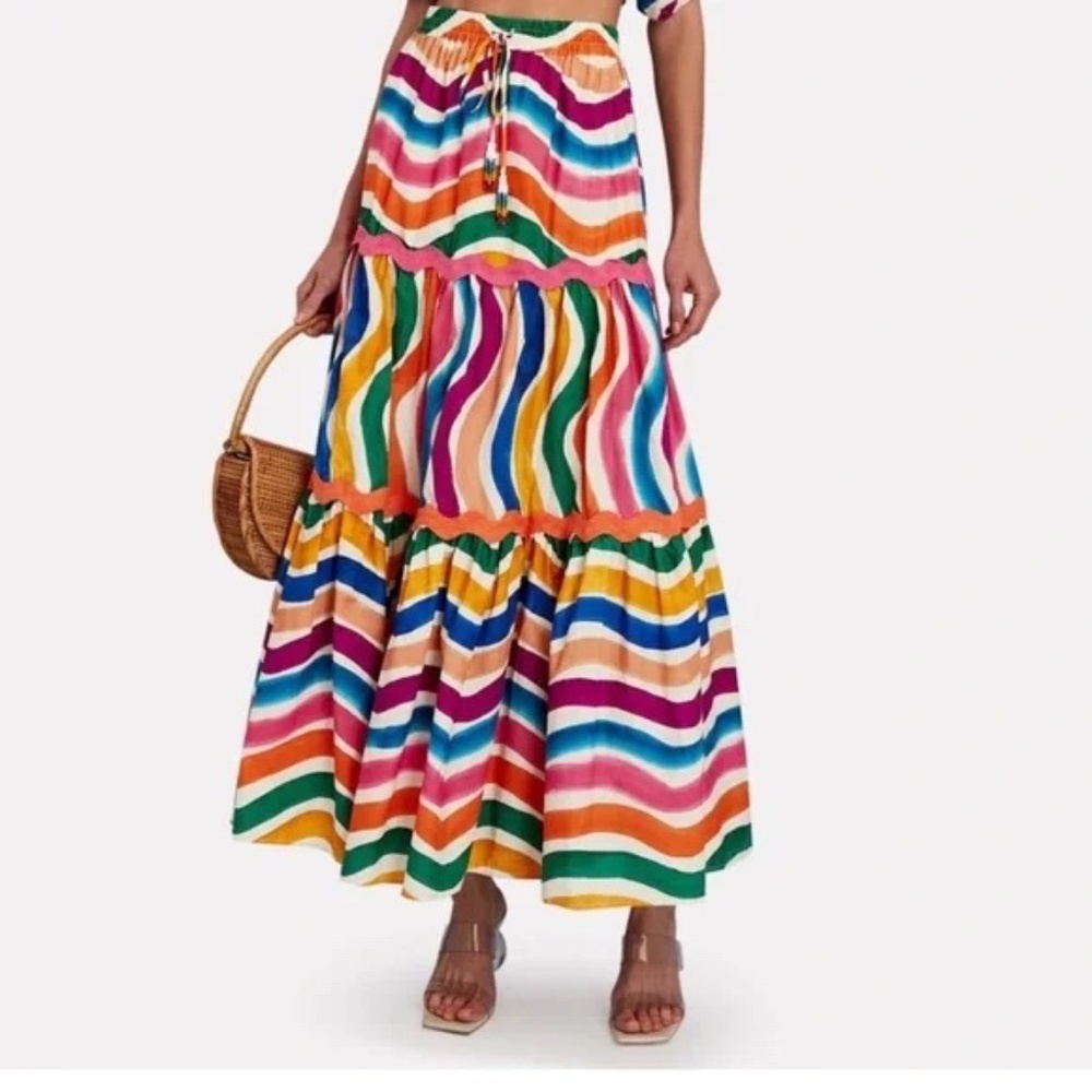 FARM Rio | Dancing Strips Maxi Skirt | Medium